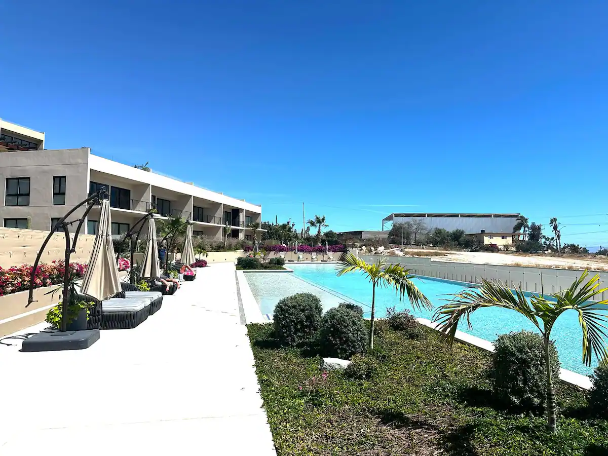 2 br accommodation with jacuzzi, club house and close to pristine beaches