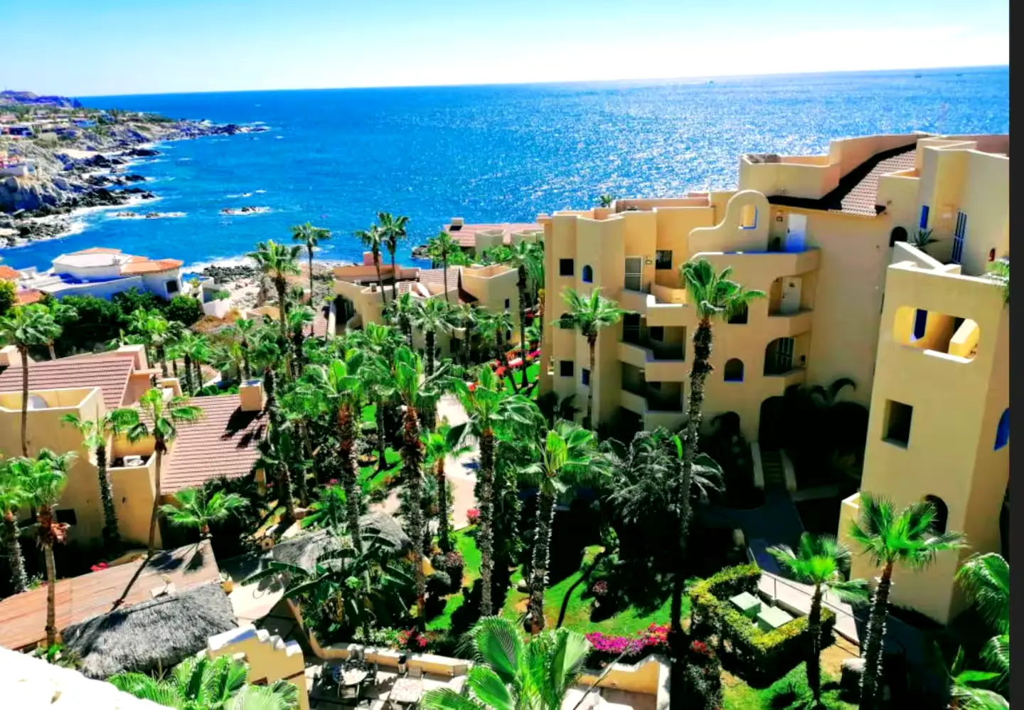 2 br accommodation with balcony, access to pool bar and private beach. 